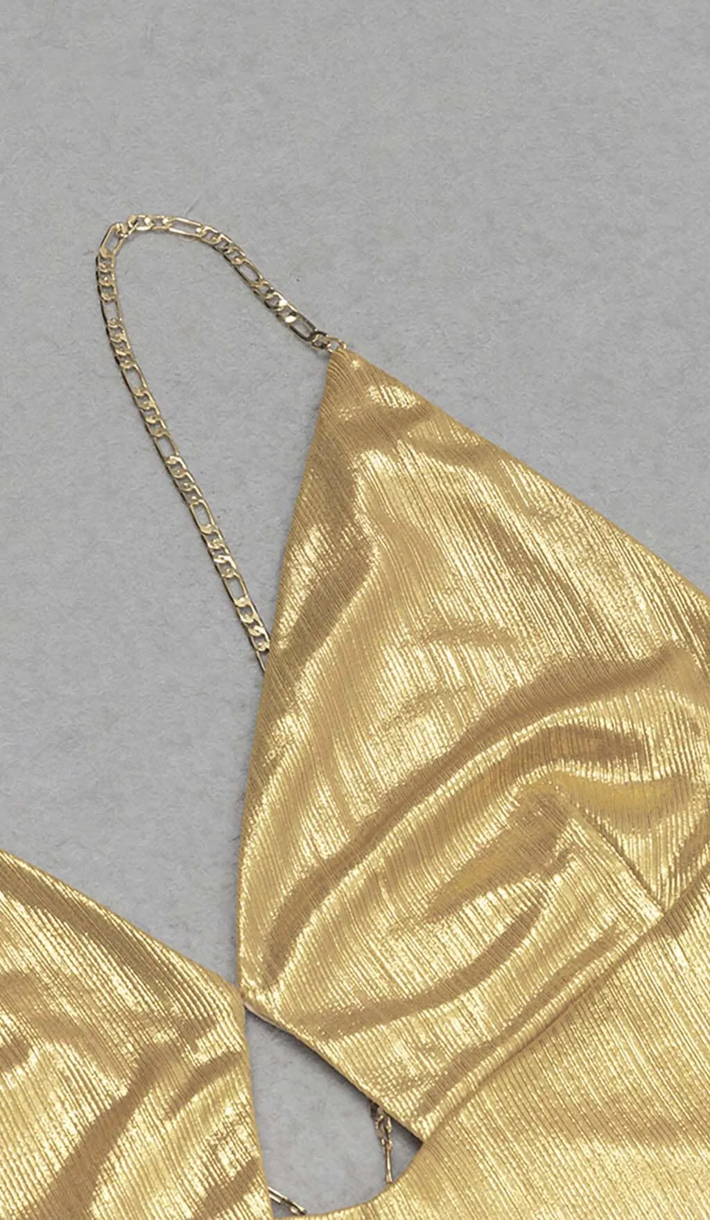 HIP WRAP SLIT MIDI DRESS IN GOLD Gloria Lanvin