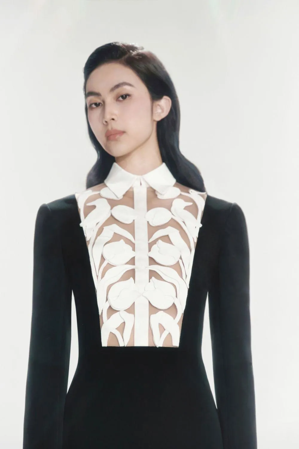 hollow a-line mini Dress in black Gloria Lanvin