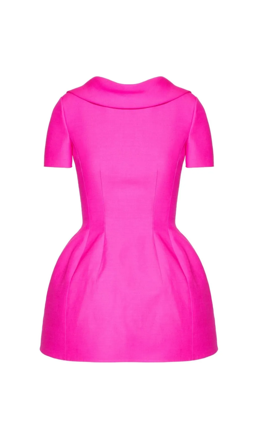 HOT PINK CREPE STRUCTURED MINI DRESS Gloria Lanvin