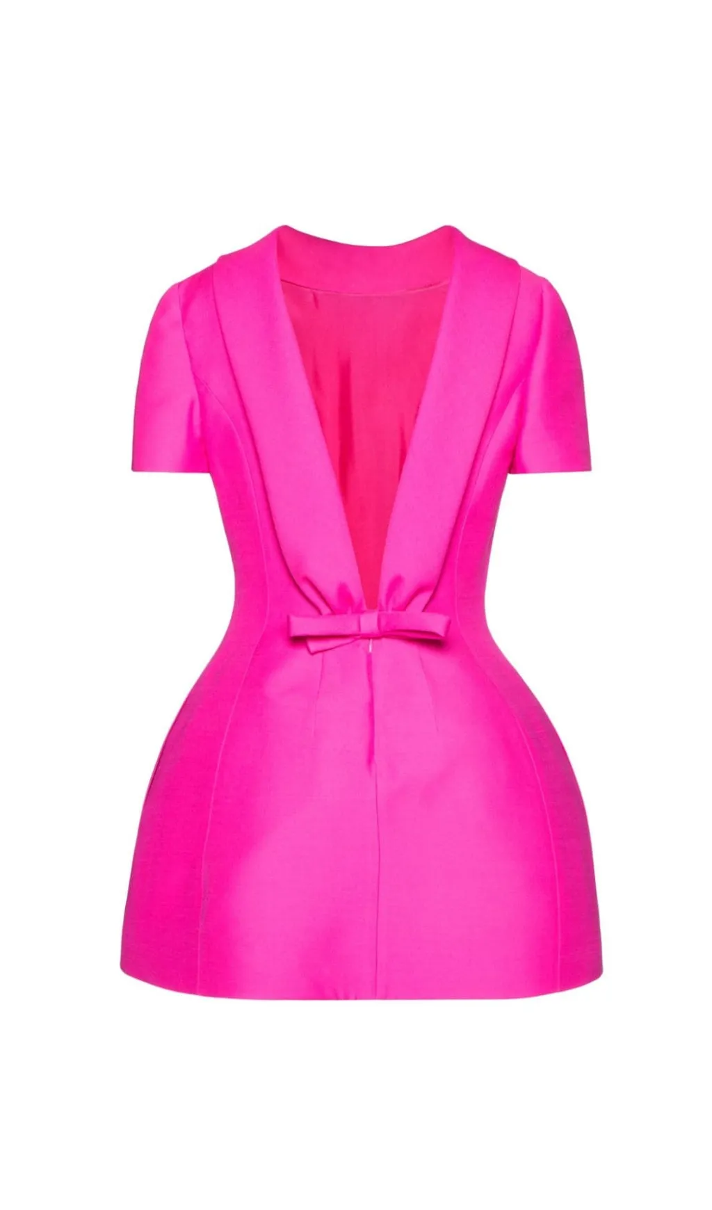 HOT PINK CREPE STRUCTURED MINI DRESS Gloria Lanvin