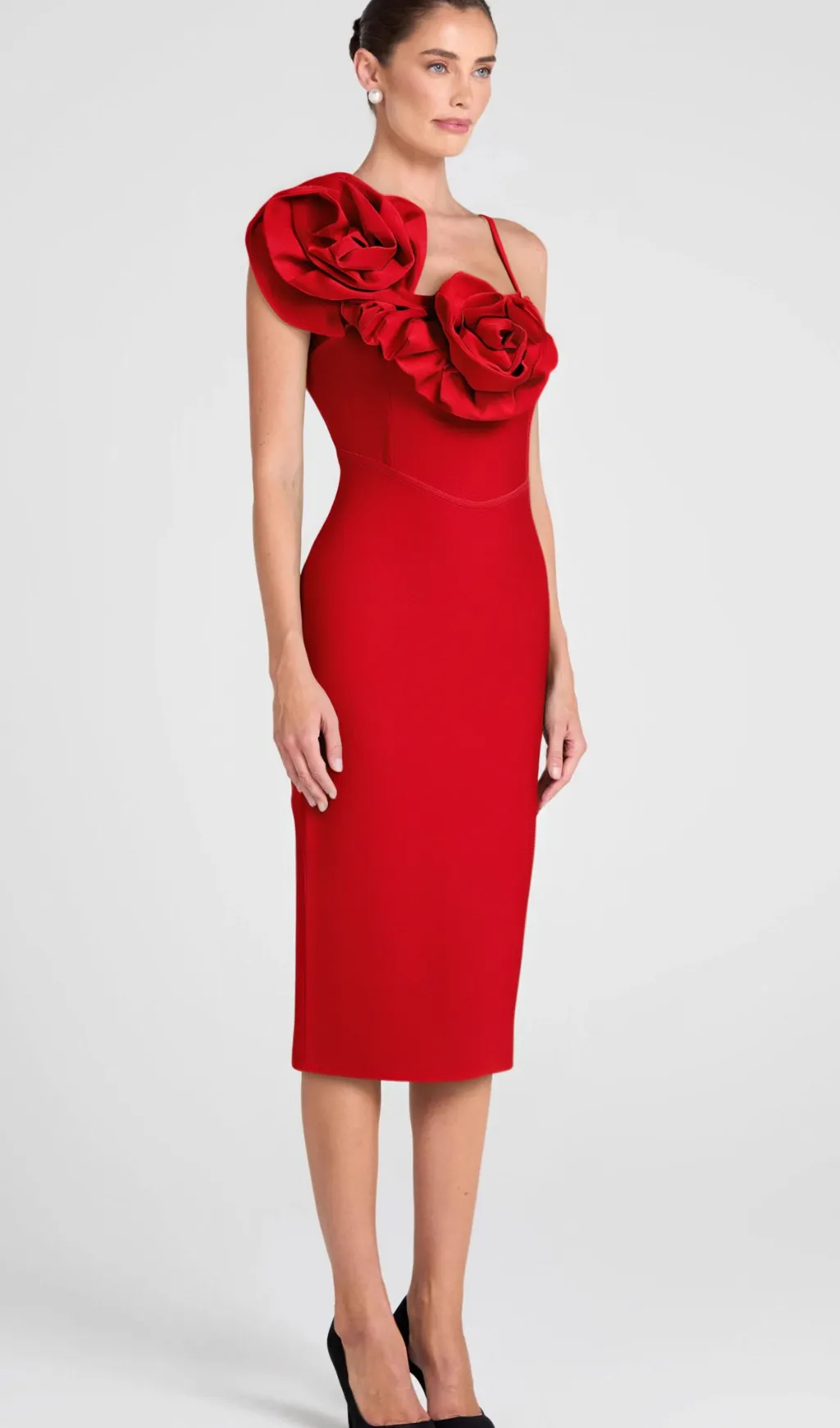 HUGE FLOWERS BANDAGE MIDI DRESS Gloria Lanvin