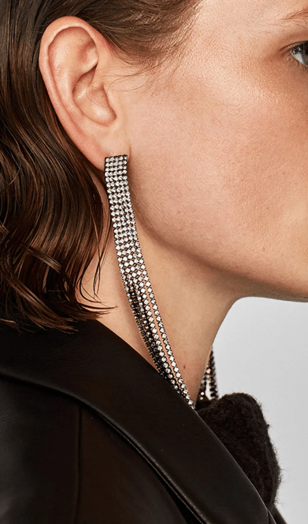 Inlaid diamond tassel earrings Gloria Lanvin