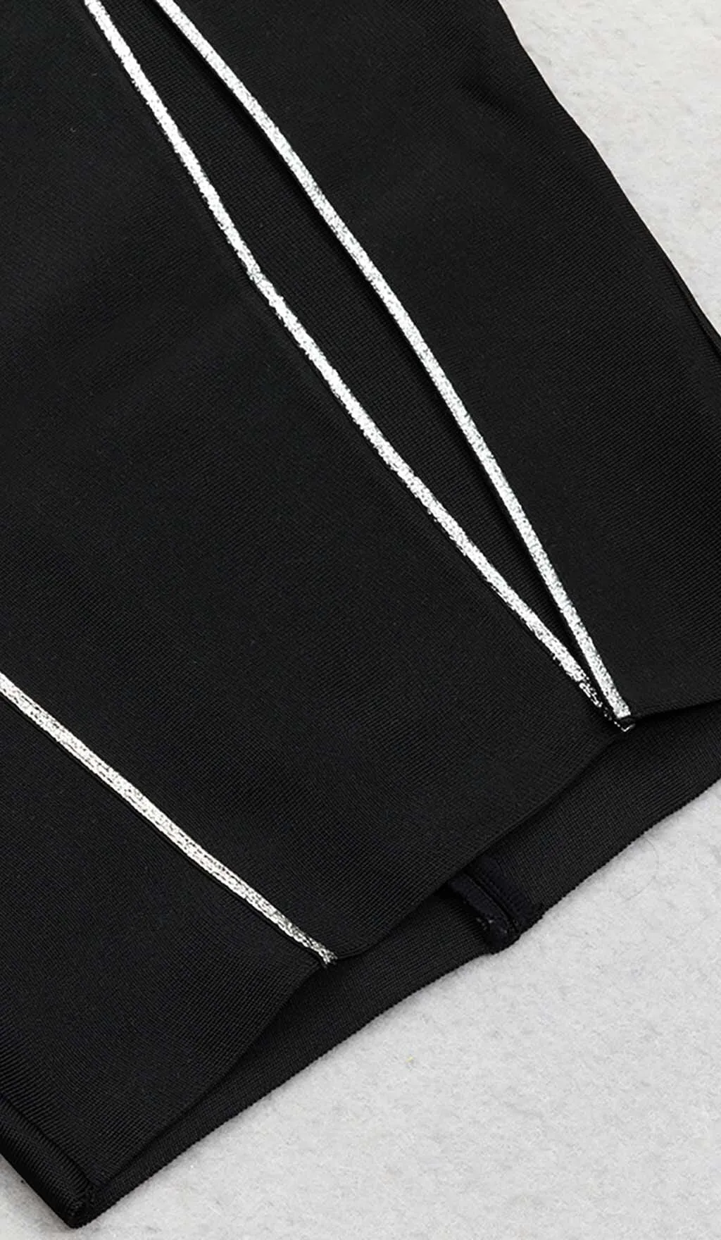 IRREGULAR SPLIT MIDI DRESS IN BLACK Gloria Lanvin