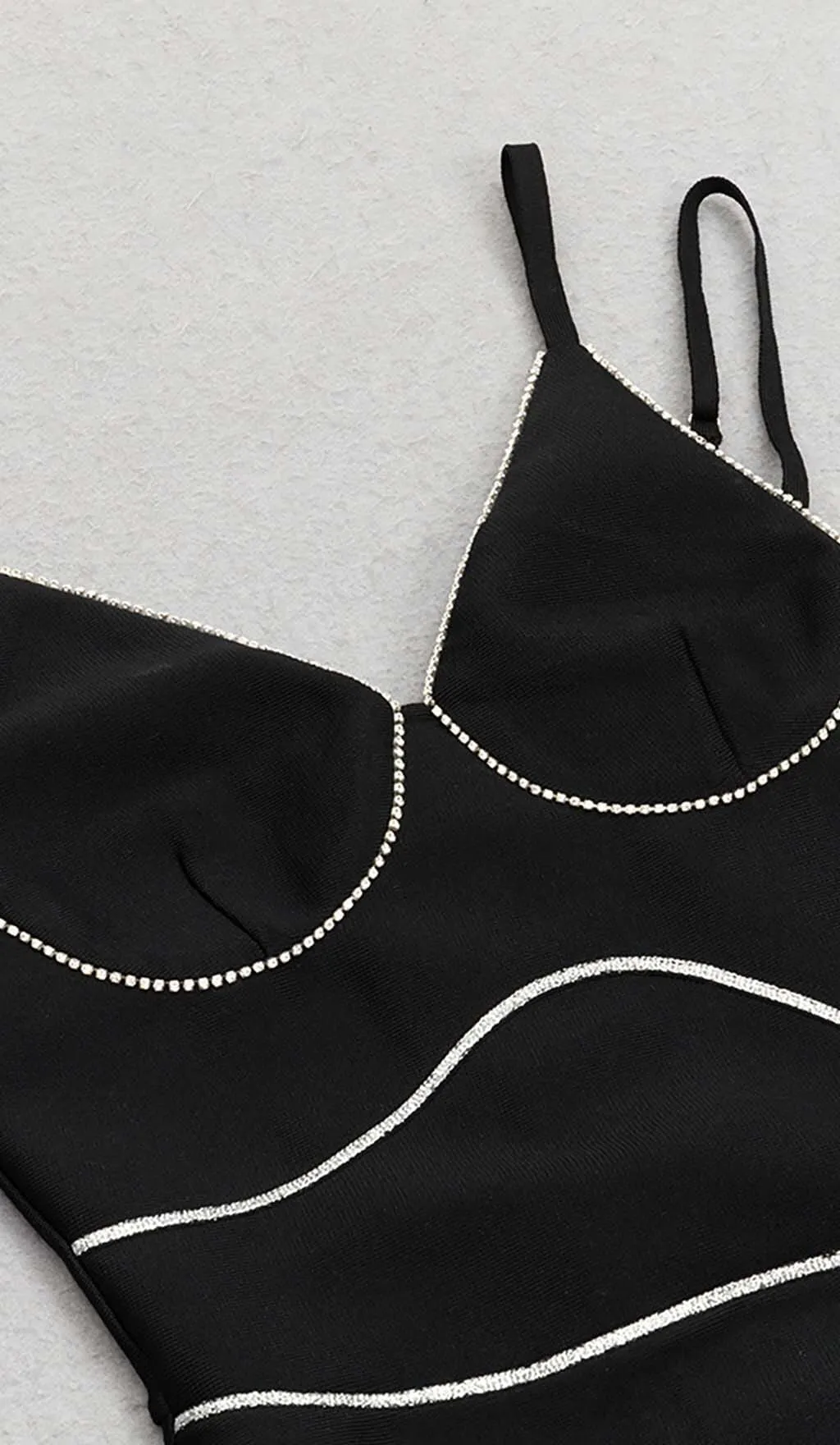 IRREGULAR SPLIT MIDI DRESS IN BLACK Gloria Lanvin
