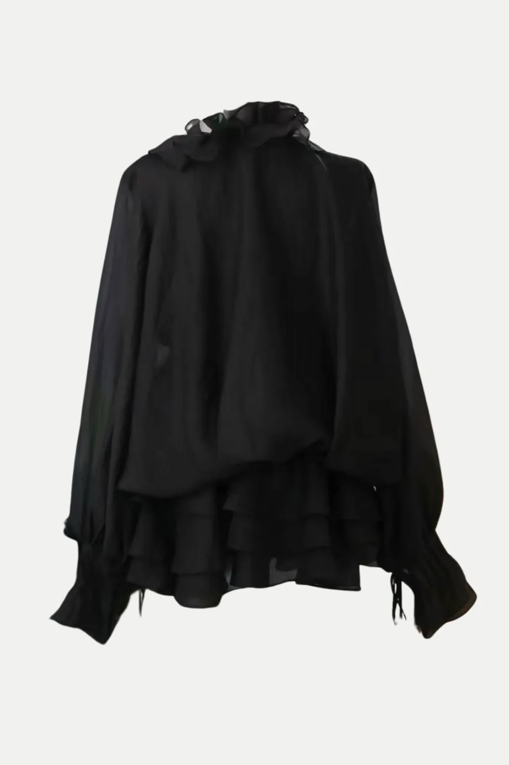 Jaketta Flower Ruffle Mini Dress In Black Gloria Lanvin