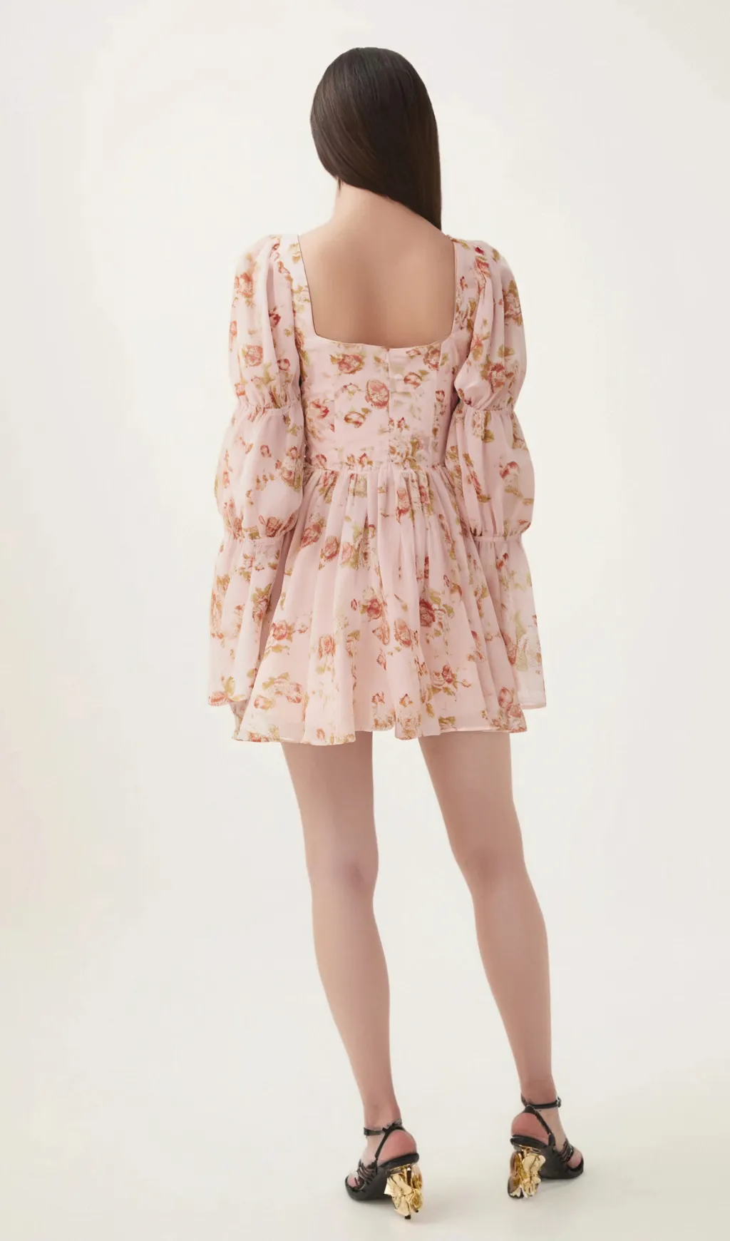 Jeanne pink floral-print pleated mini dress Gloria Lanvin