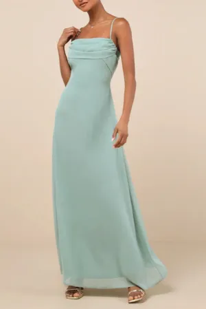 Jelena Sage Pleated Sleeveless Maxi Dress Gloria Lanvin