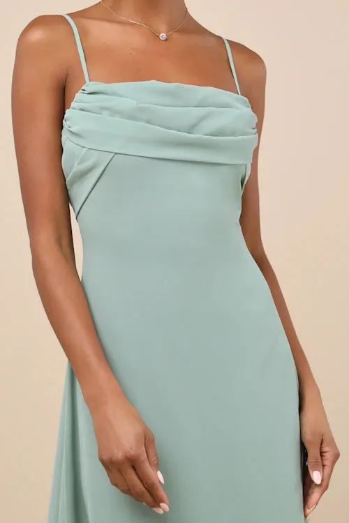 Jelena Sage Pleated Sleeveless Maxi Dress Gloria Lanvin