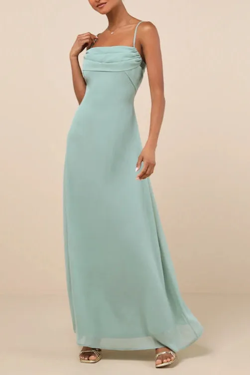 Jelena Sage Pleated Sleeveless Maxi Dress Gloria Lanvin
