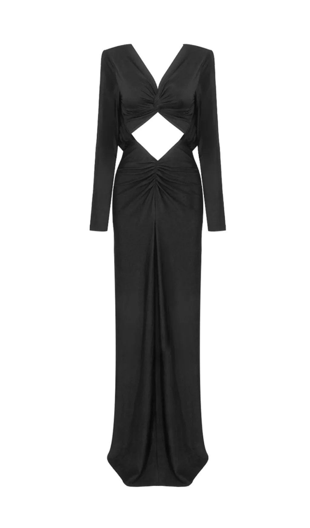 JERSEY CUT OUT MAXI DRESS IN BLACK Gloria Lanvin
