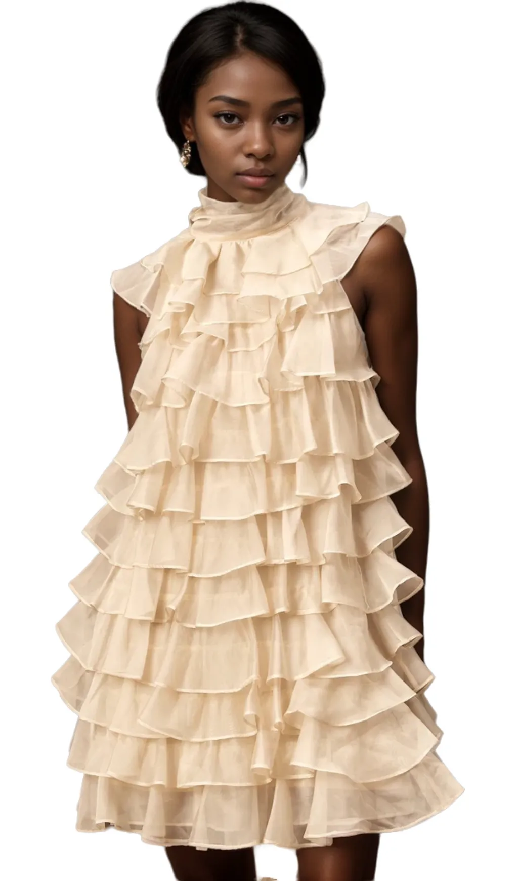 Jessica tiered flounce sleeveless mini dress Gloria Lanvin