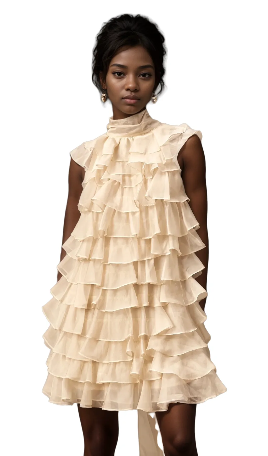 Jessica tiered flounce sleeveless mini dress Gloria Lanvin