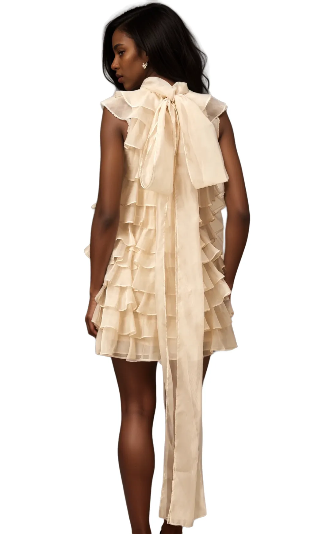 Jessica tiered flounce sleeveless mini dress Gloria Lanvin