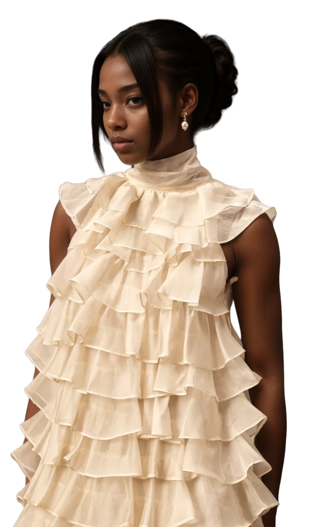 Jessica tiered flounce sleeveless mini dress Gloria Lanvin