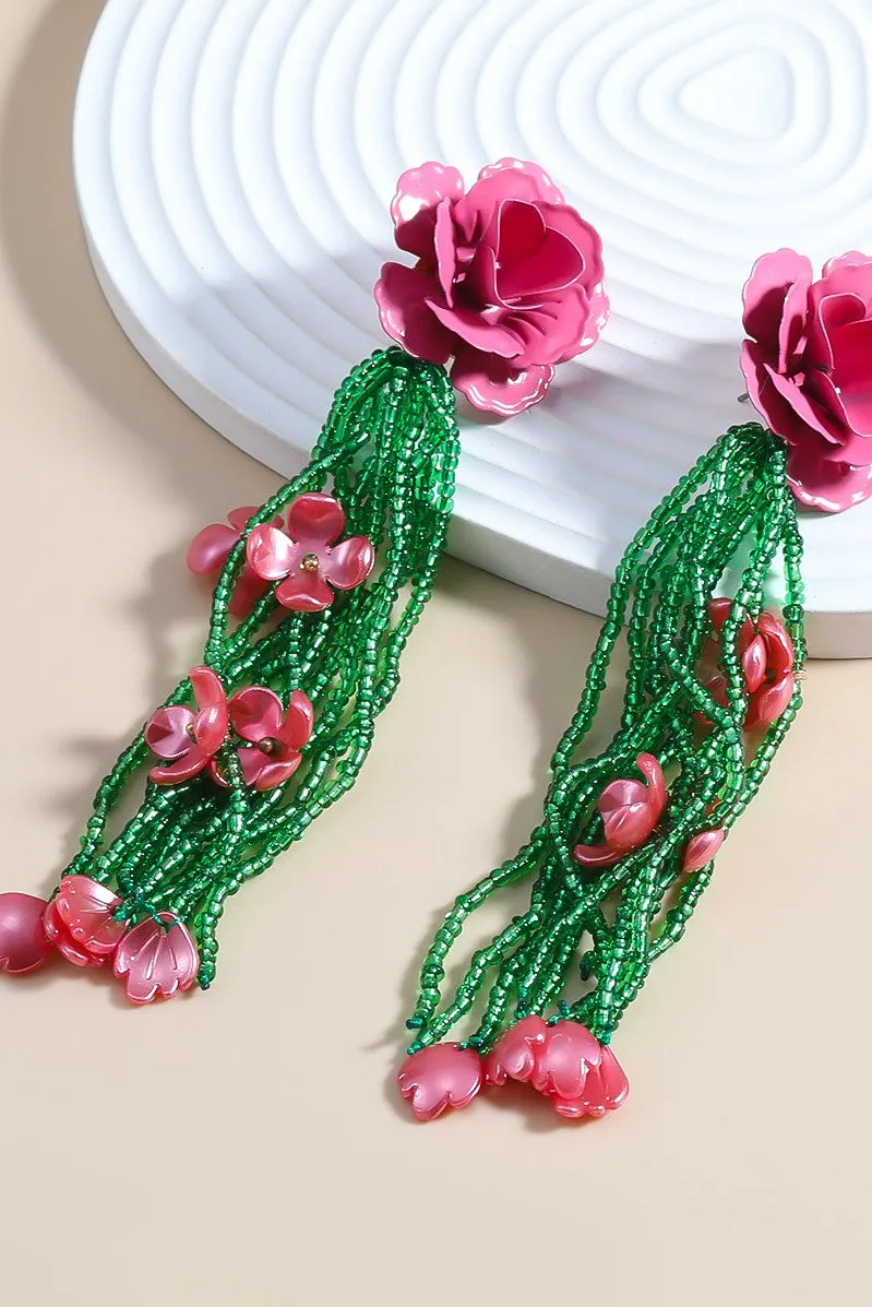 Jocelyn Floral Bead Earrings Gloria Lanvin