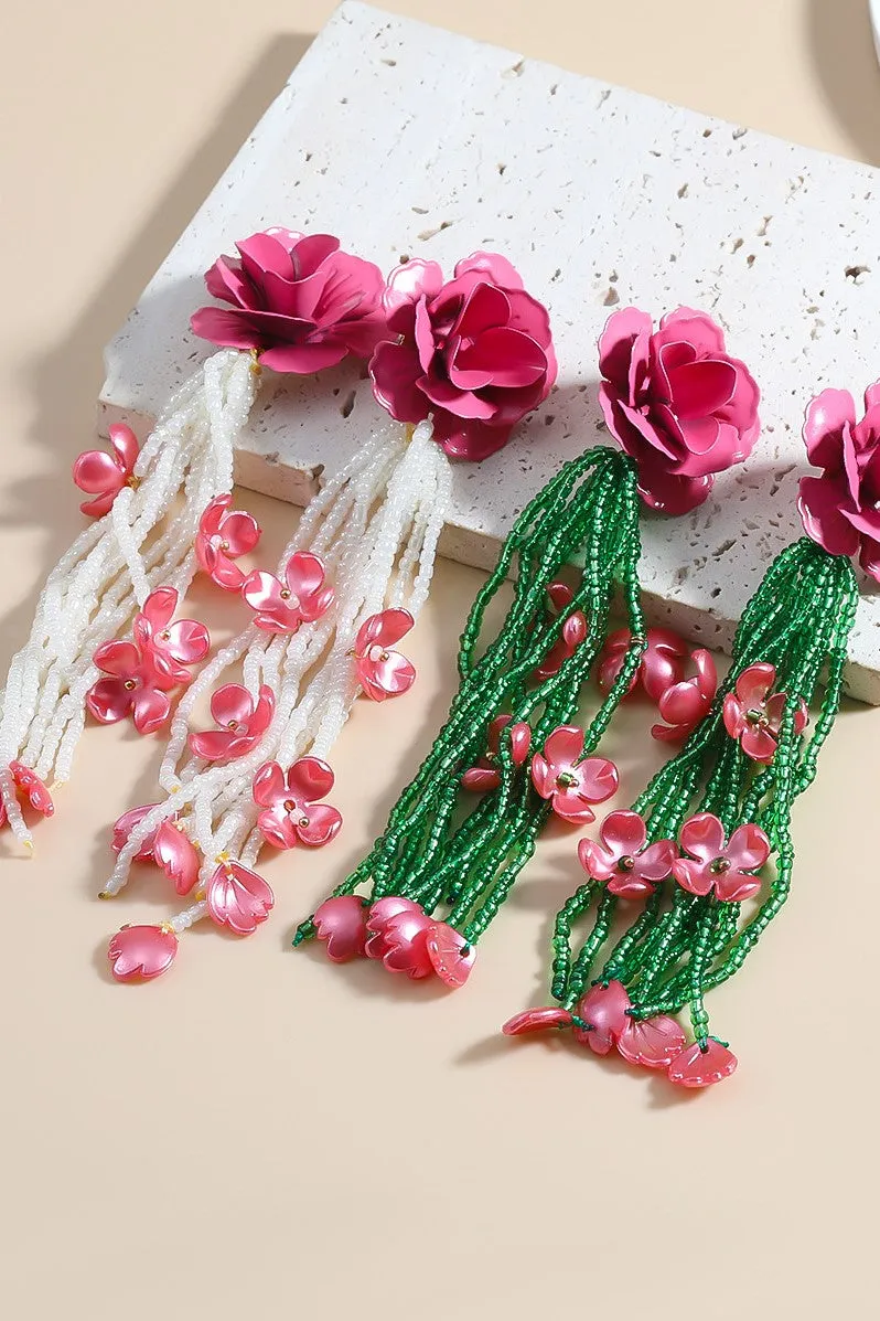 Jocelyn Floral Bead Earrings Gloria Lanvin