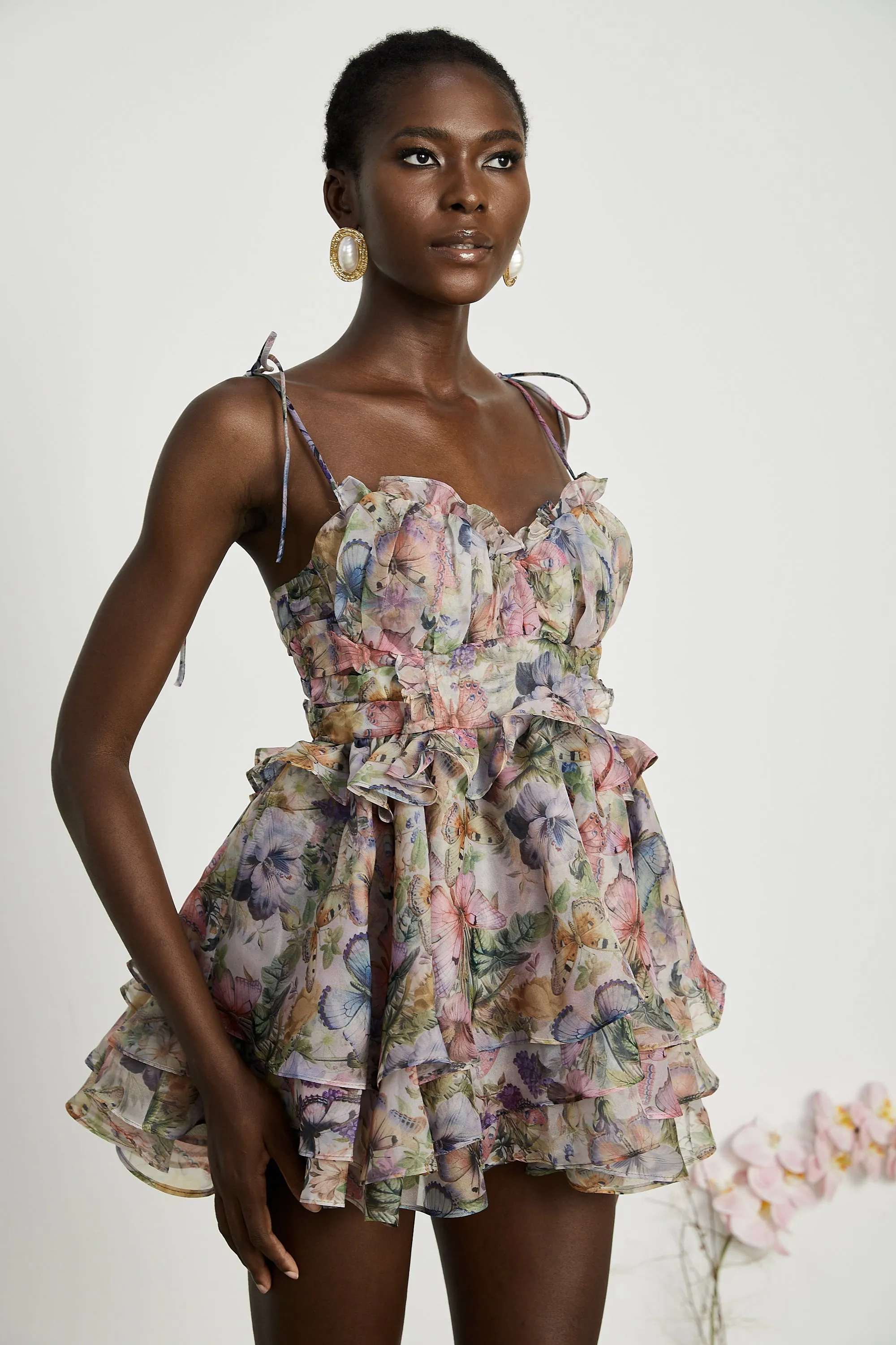 Juliette floral print pleated mini dress Gloria Lanvin