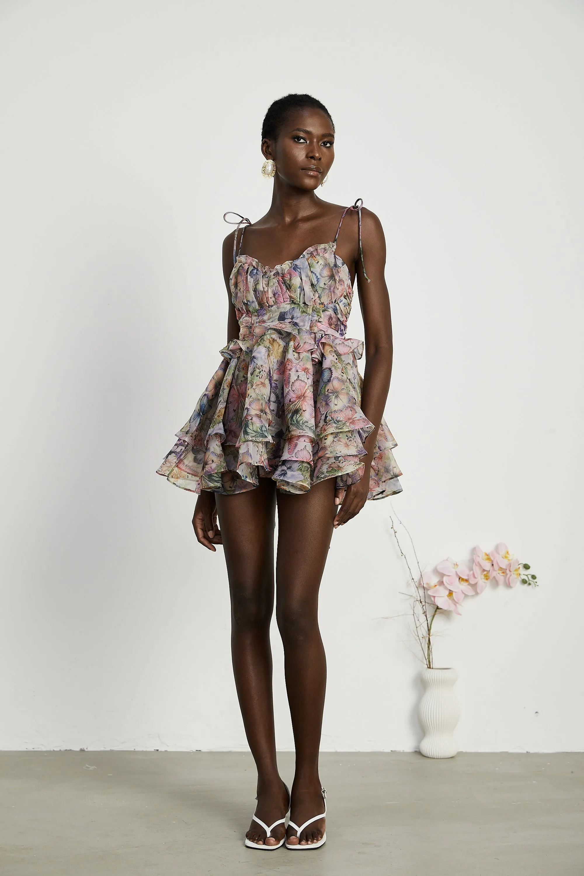 Juliette floral print pleated mini dress Gloria Lanvin