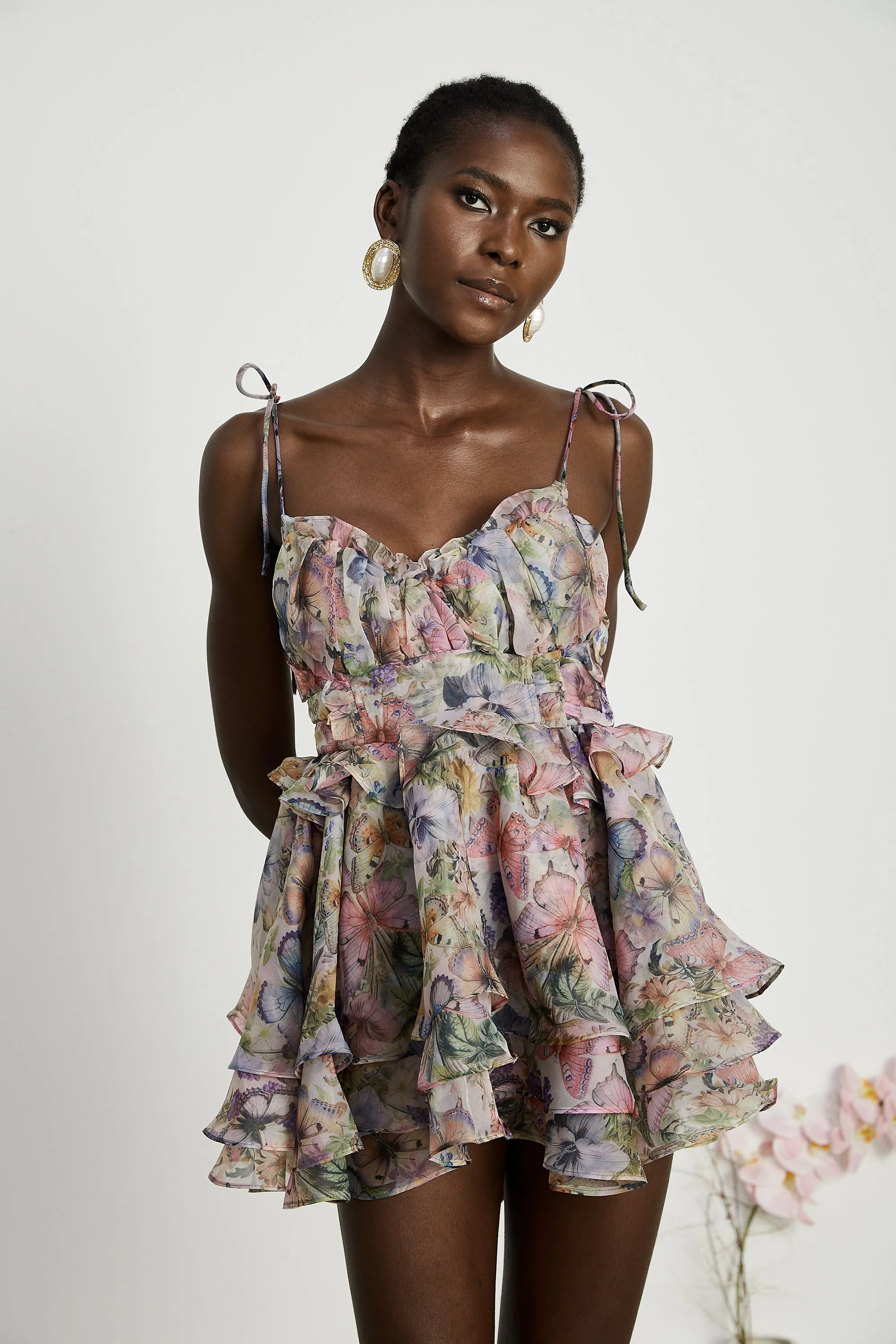 Juliette floral print pleated mini dress Gloria Lanvin