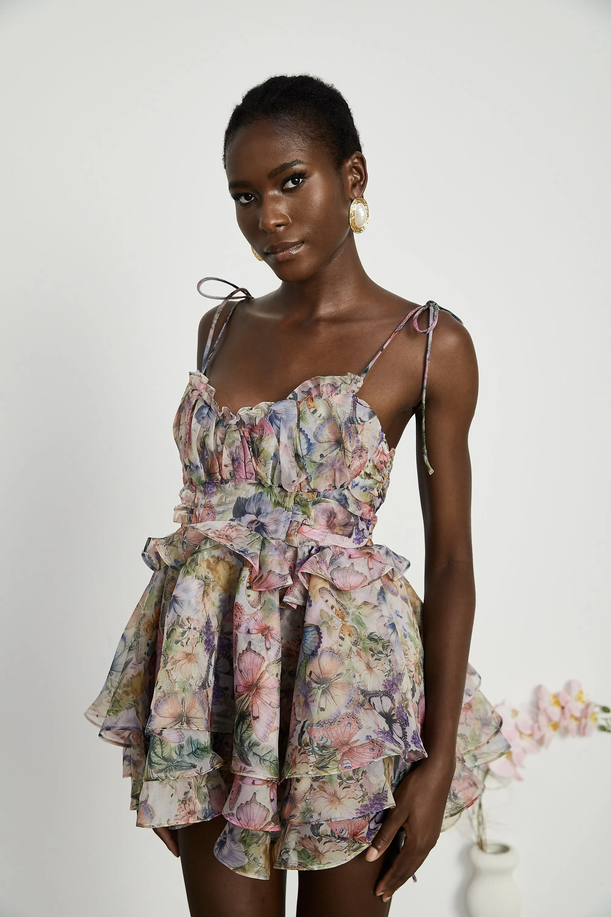 Juliette floral print pleated mini dress Gloria Lanvin
