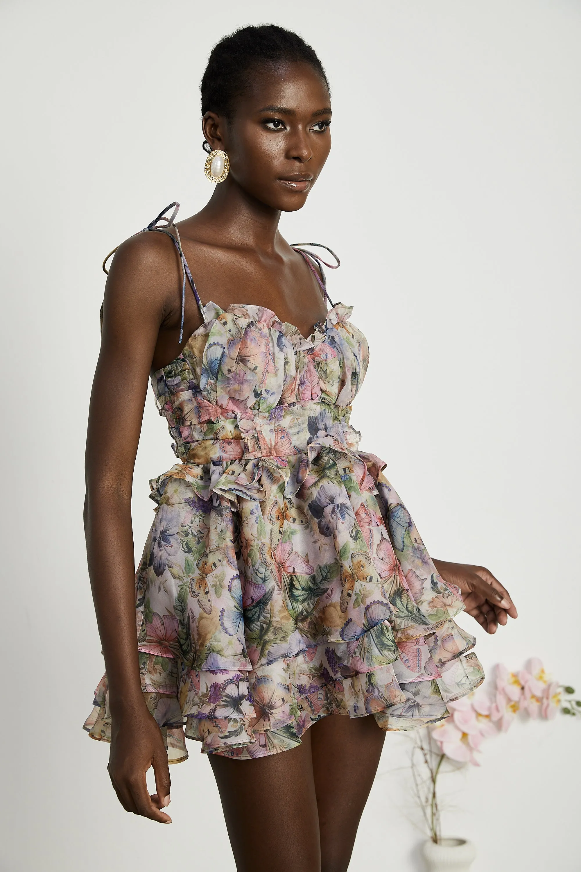 Juliette floral print pleated mini dress Gloria Lanvin