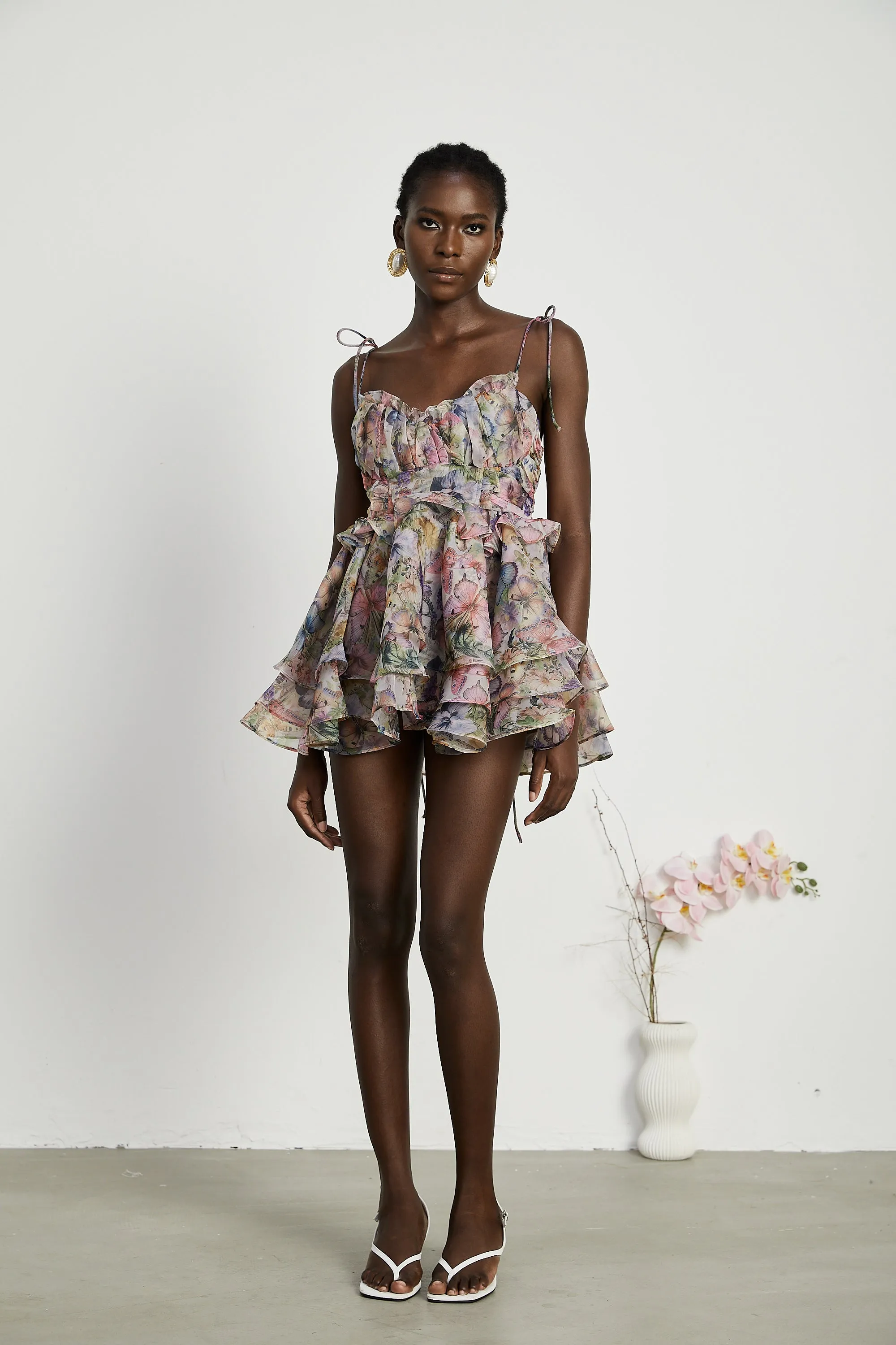 Juliette floral print pleated mini dress Gloria Lanvin