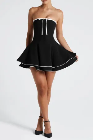 Juno strapless Mini Dress in Black Gloria Lanvin