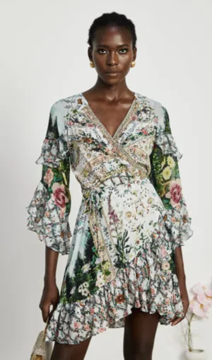 Kalena ruffled wrap mini dress Gloria Lanvin