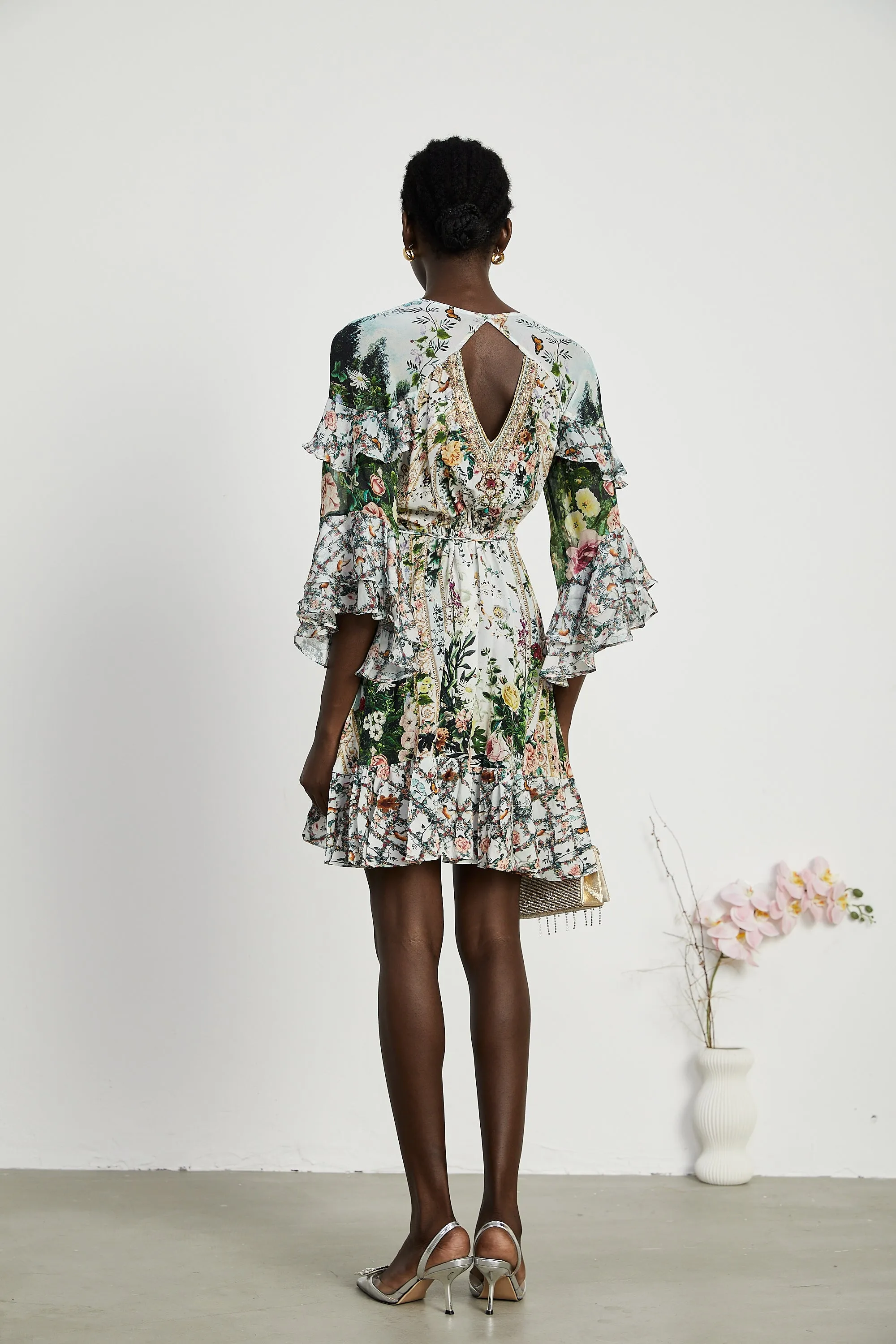 Kalena ruffled wrap mini dress Gloria Lanvin