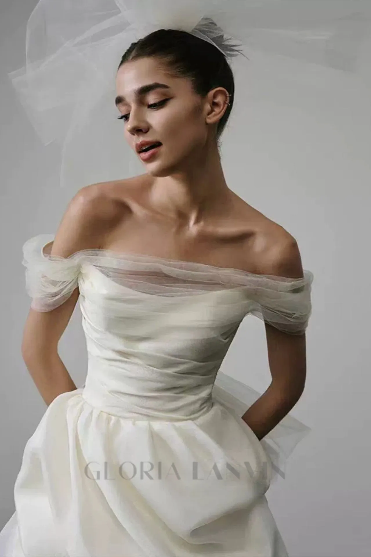 Keira strapless Mini Dress In White Gloria Lanvin