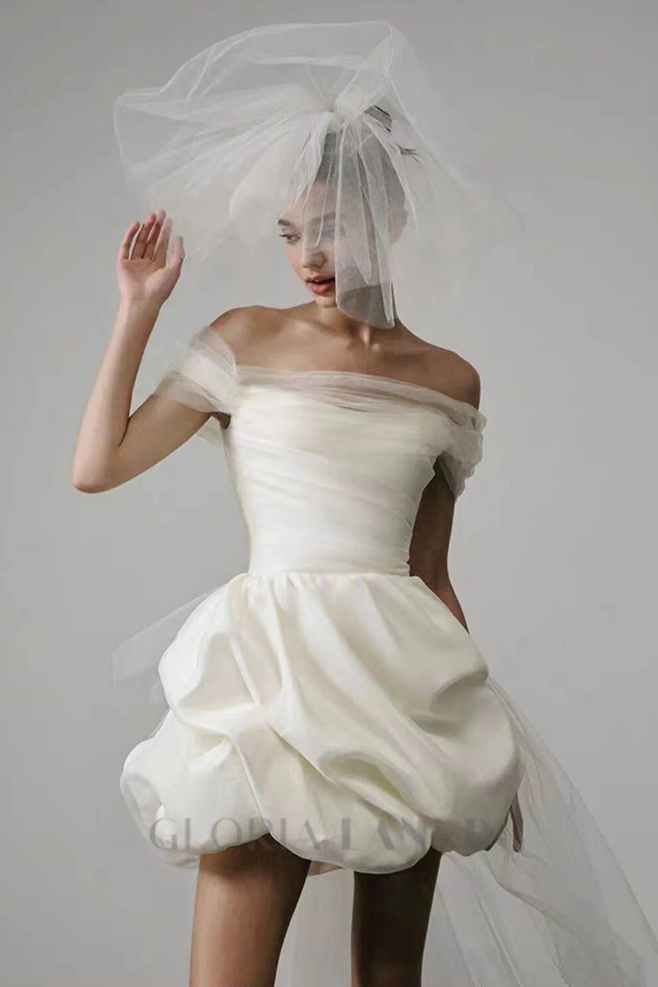 Keira strapless Mini Dress In White Gloria Lanvin