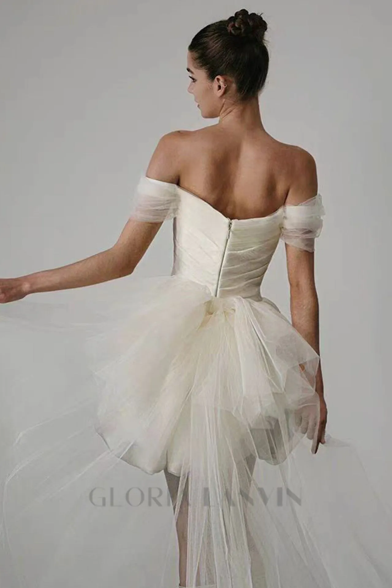 Keira strapless Mini Dress In White Gloria Lanvin