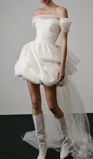 Keira strapless Mini Dress In White Gloria Lanvin
