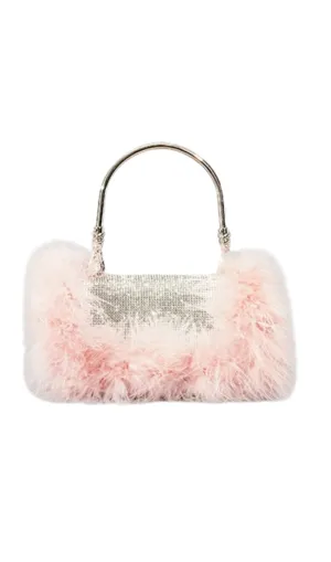 KERIN FEATHER POUCH - PINK Gloria Lanvin