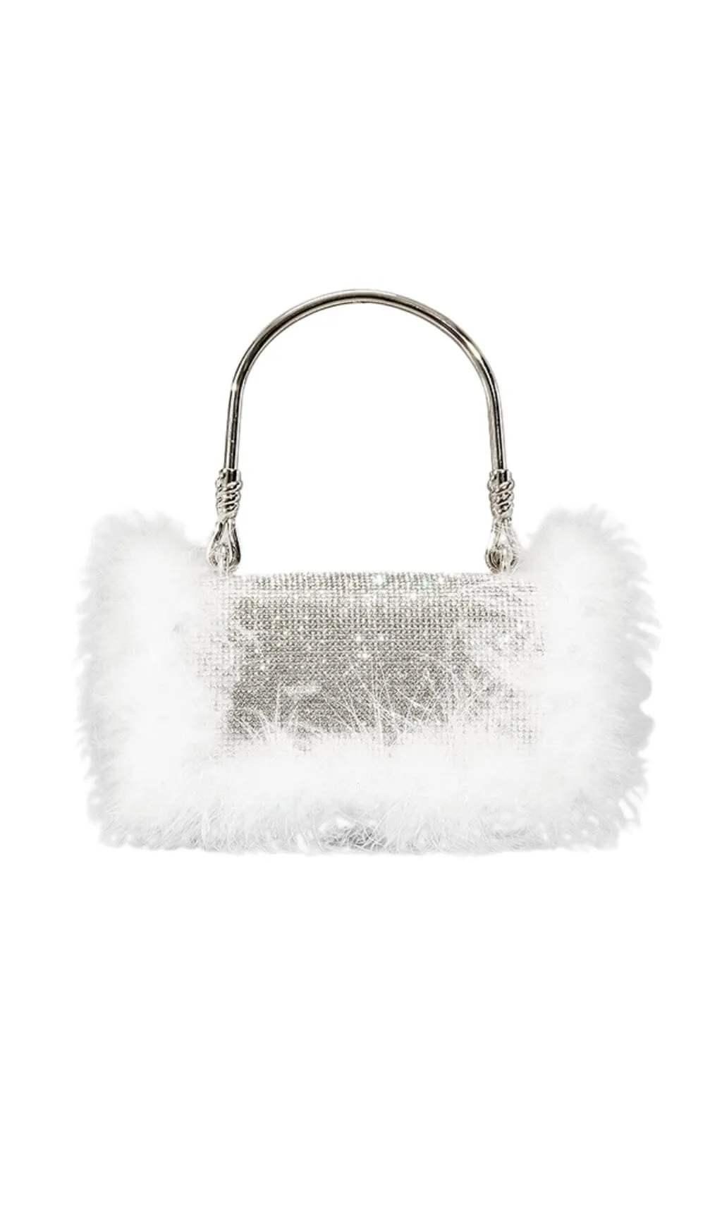 KERIN FEATHER POUCH - WHITE Gloria Lanvin