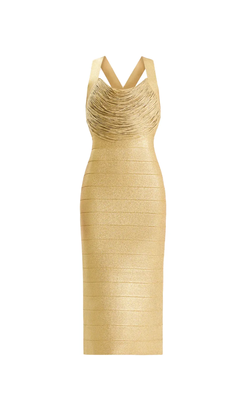 KNIT FRINGE MIDI DRESS Gloria Lanvin