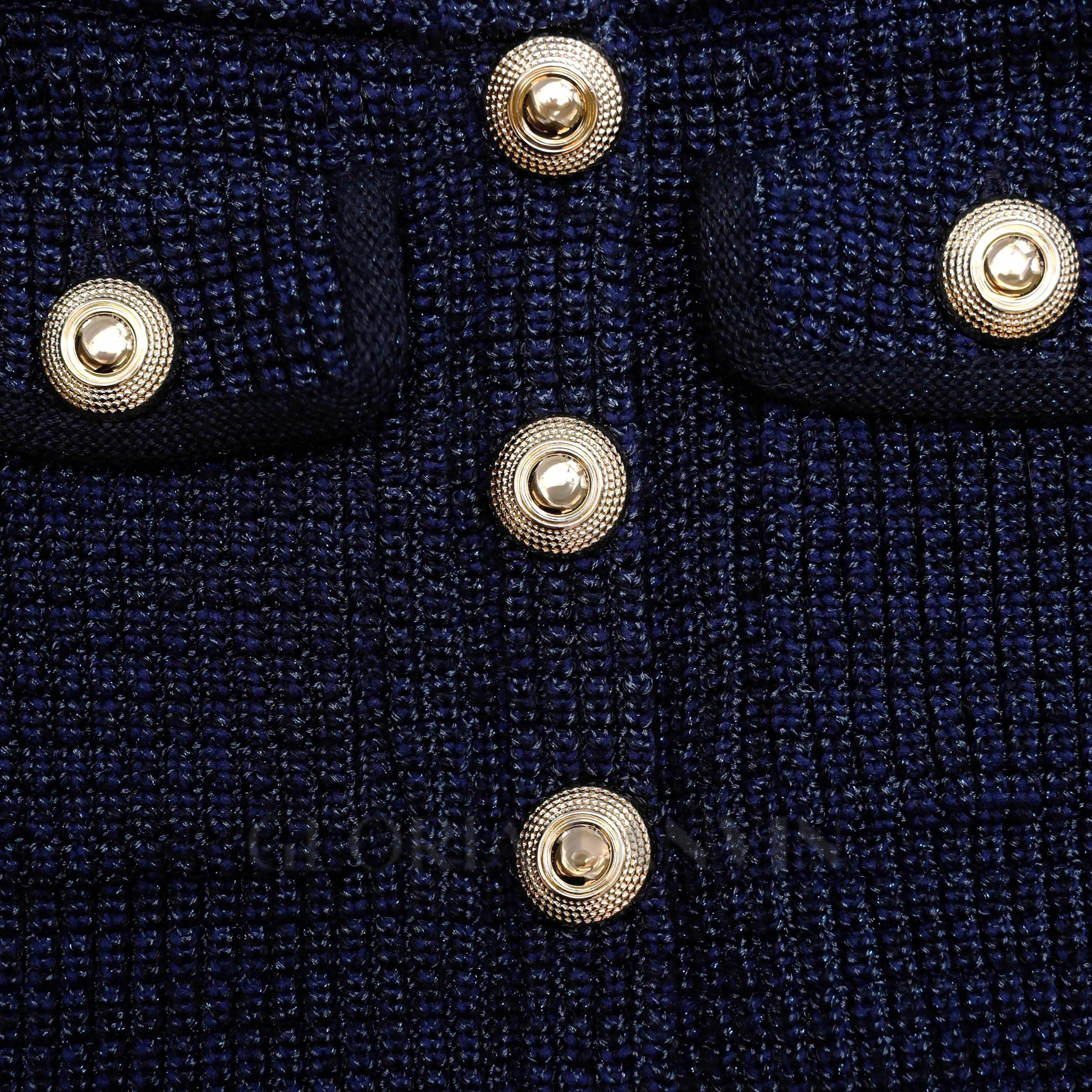 knit peplum maxi dress in dark blue Gloria Lanvin
