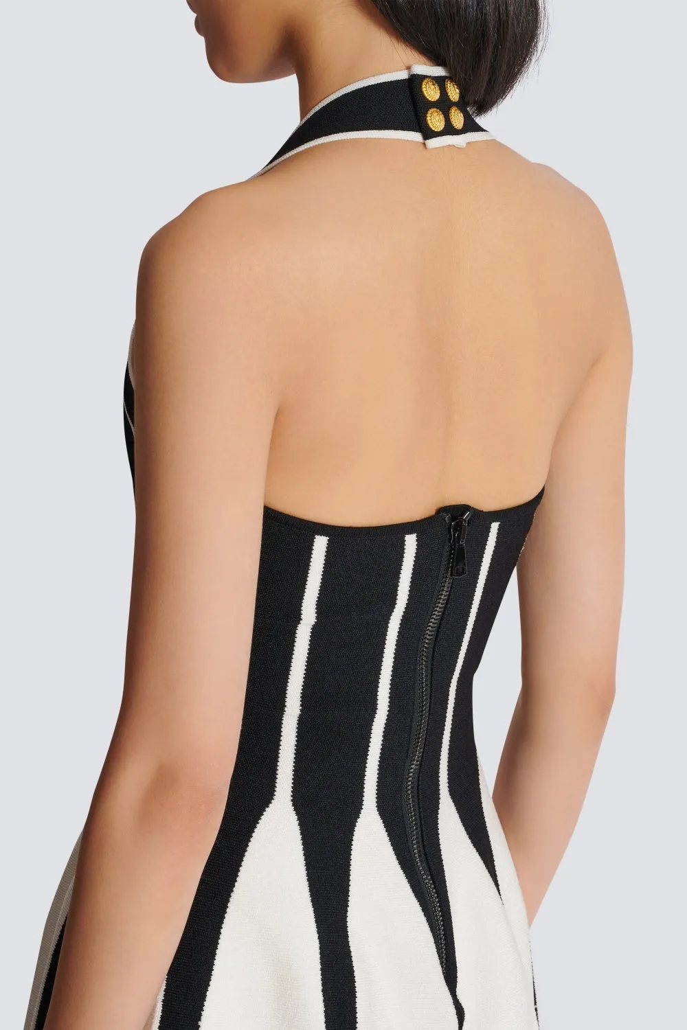 Kriaden Flared Halter Knit Mini Dress Gloria Lanvin