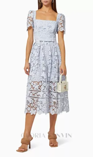 LACE MIDI DRESS IN GUIPURE Gloria Lanvin