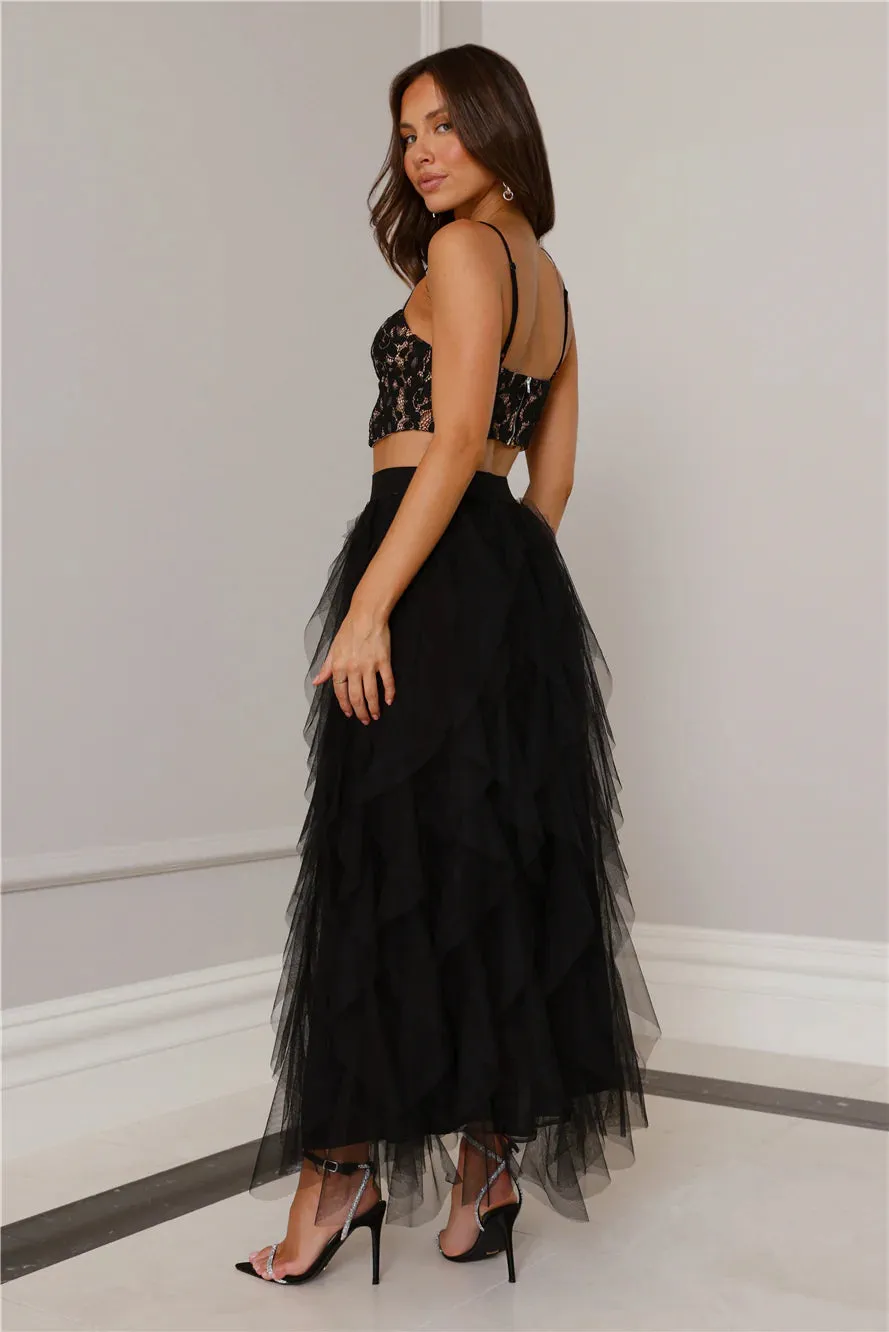 Lace Tulle Set in Black Gloria Lanvin