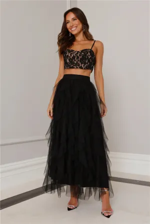 Lace Tulle Set in Black Gloria Lanvin