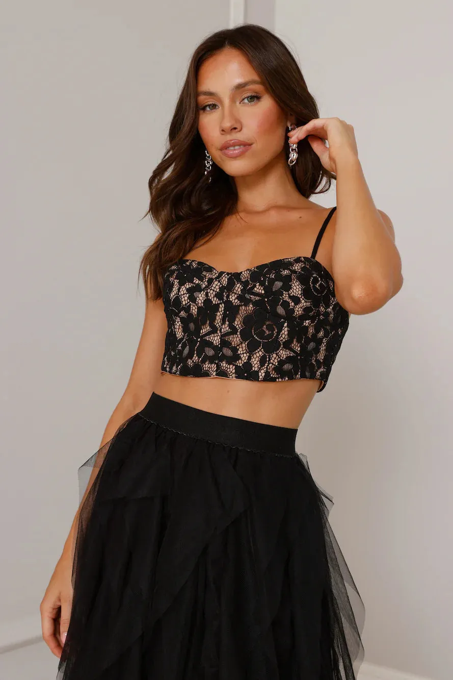 Lace Tulle Set in Black Gloria Lanvin