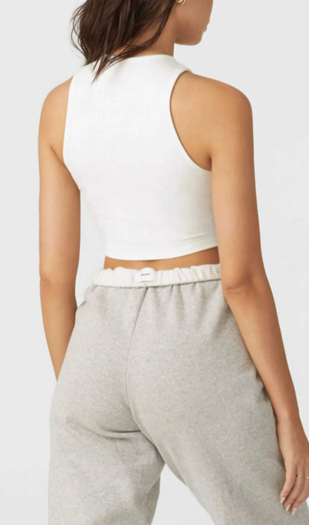 LACE UP CROP TANK Gloria Lanvin