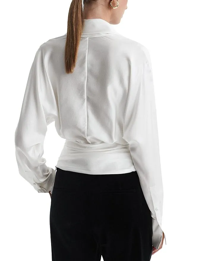 LAILA SILK DRAPE TUX BLOUSE Gloria Lanvin