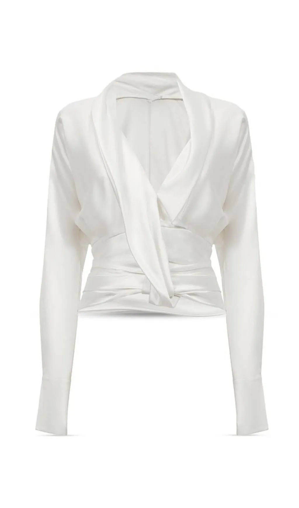 LAILA SILK DRAPE TUX BLOUSE Gloria Lanvin