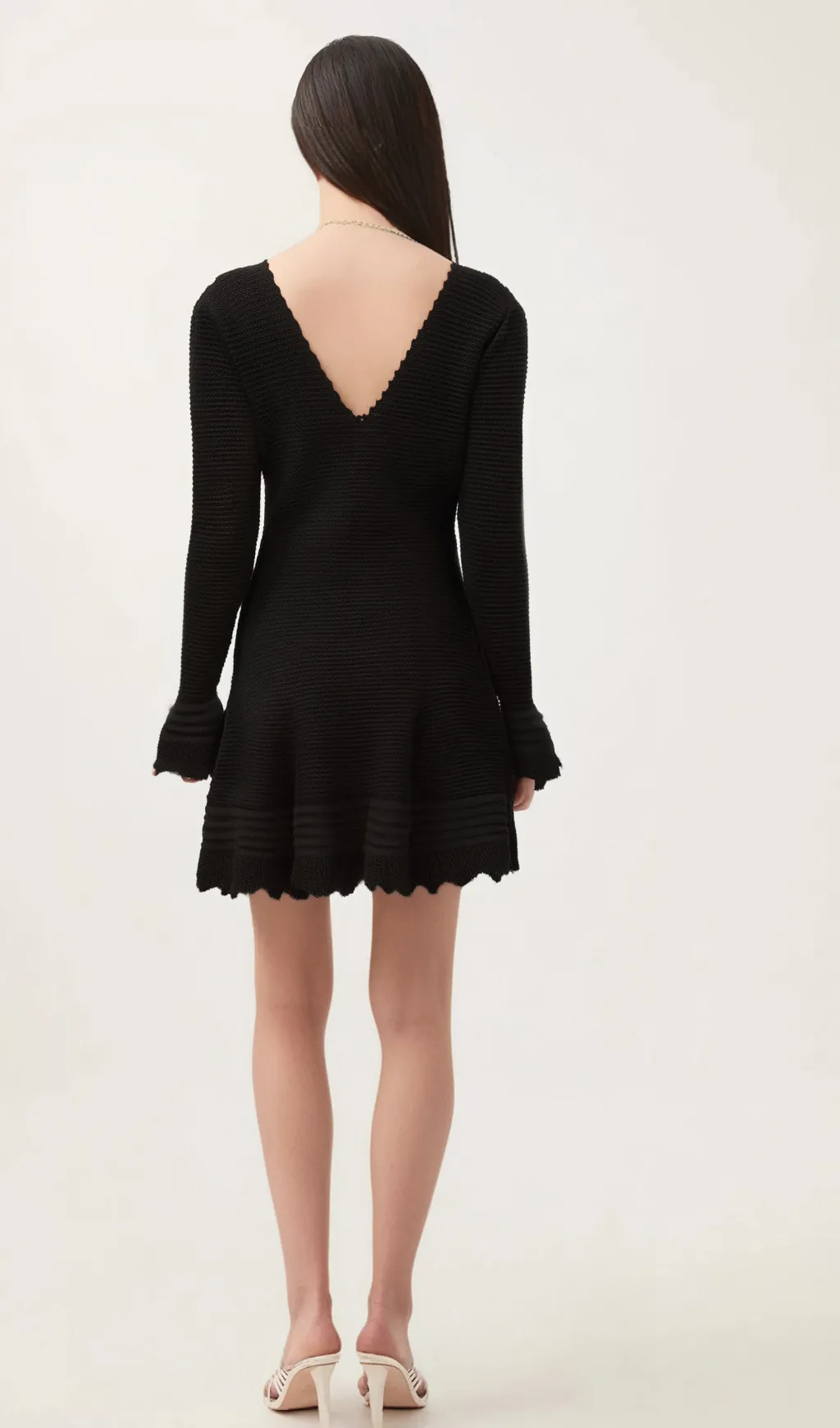 Laura black cut-out knit mini dress Gloria Lanvin