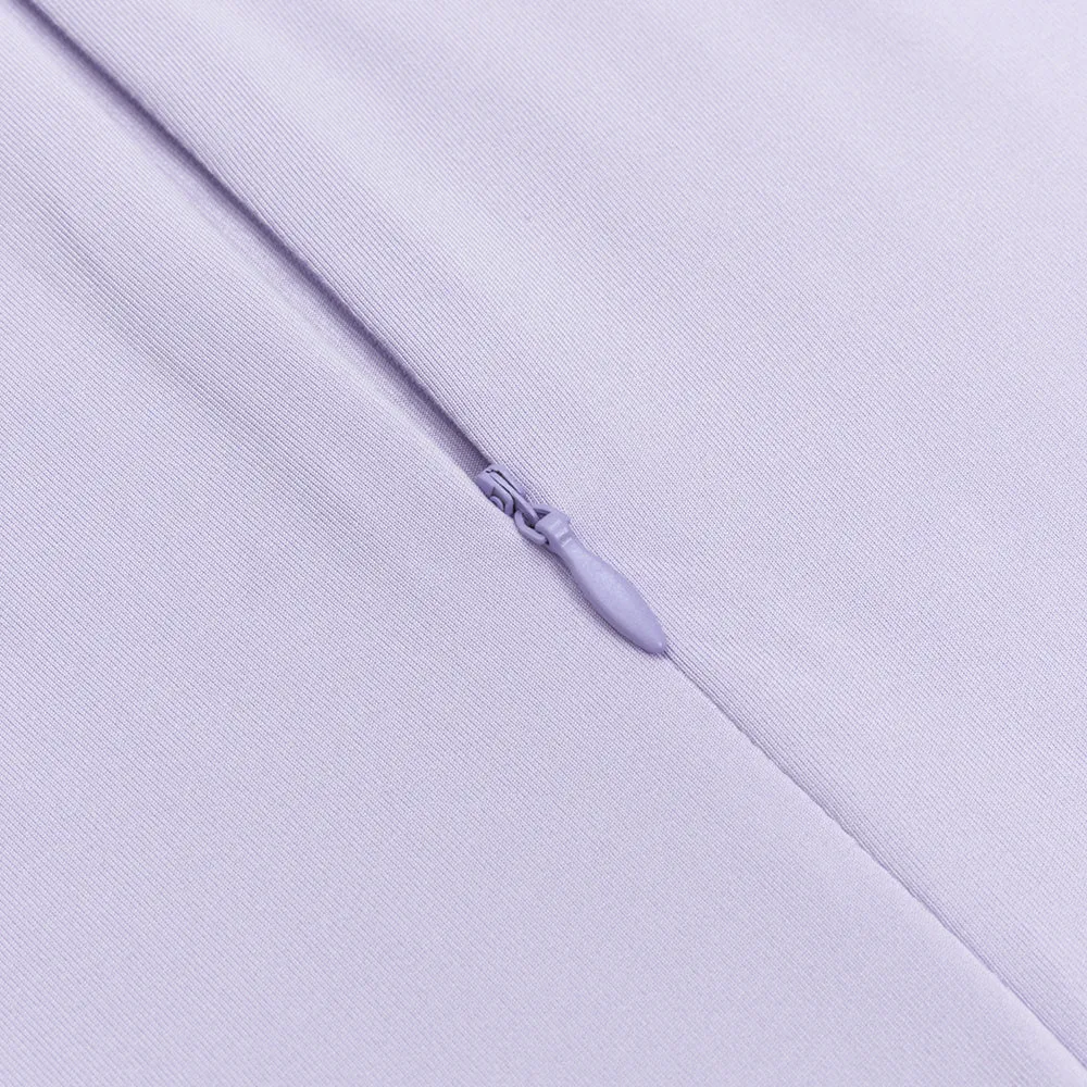LAVENDER OFF-SHOULDER LONG-SLEEVED PLEATED MAXI DRESS Gloria Lanvin