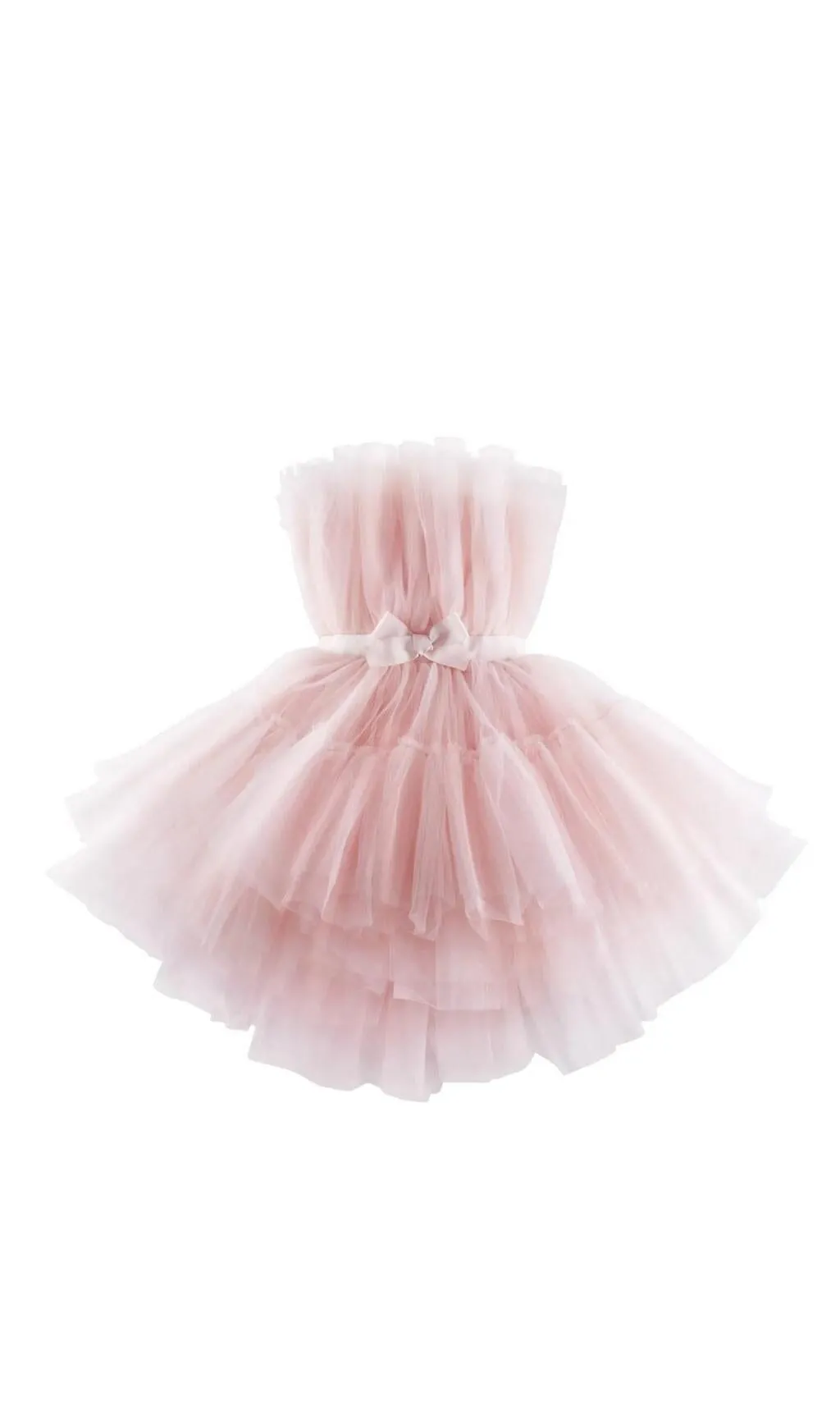 LAYERED STRAPLESS MINI DRESS IN PINK Gloria Lanvin