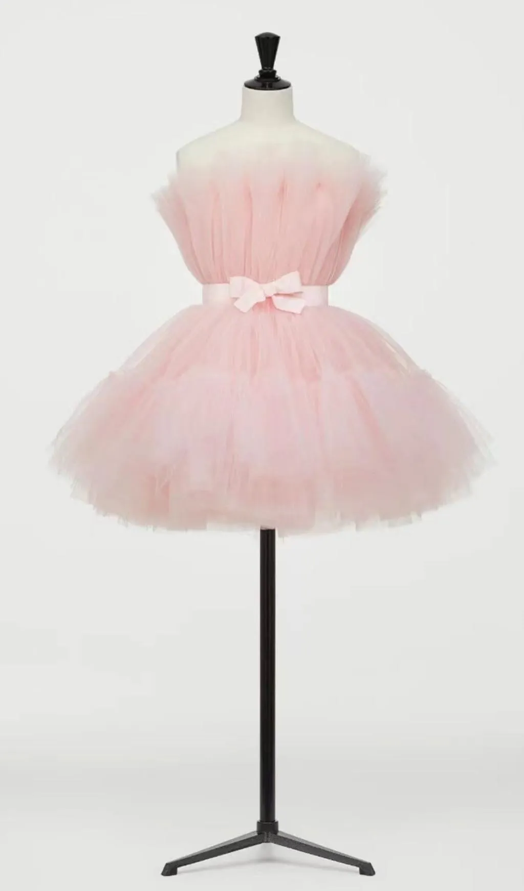 LAYERED STRAPLESS MINI DRESS IN PINK Gloria Lanvin