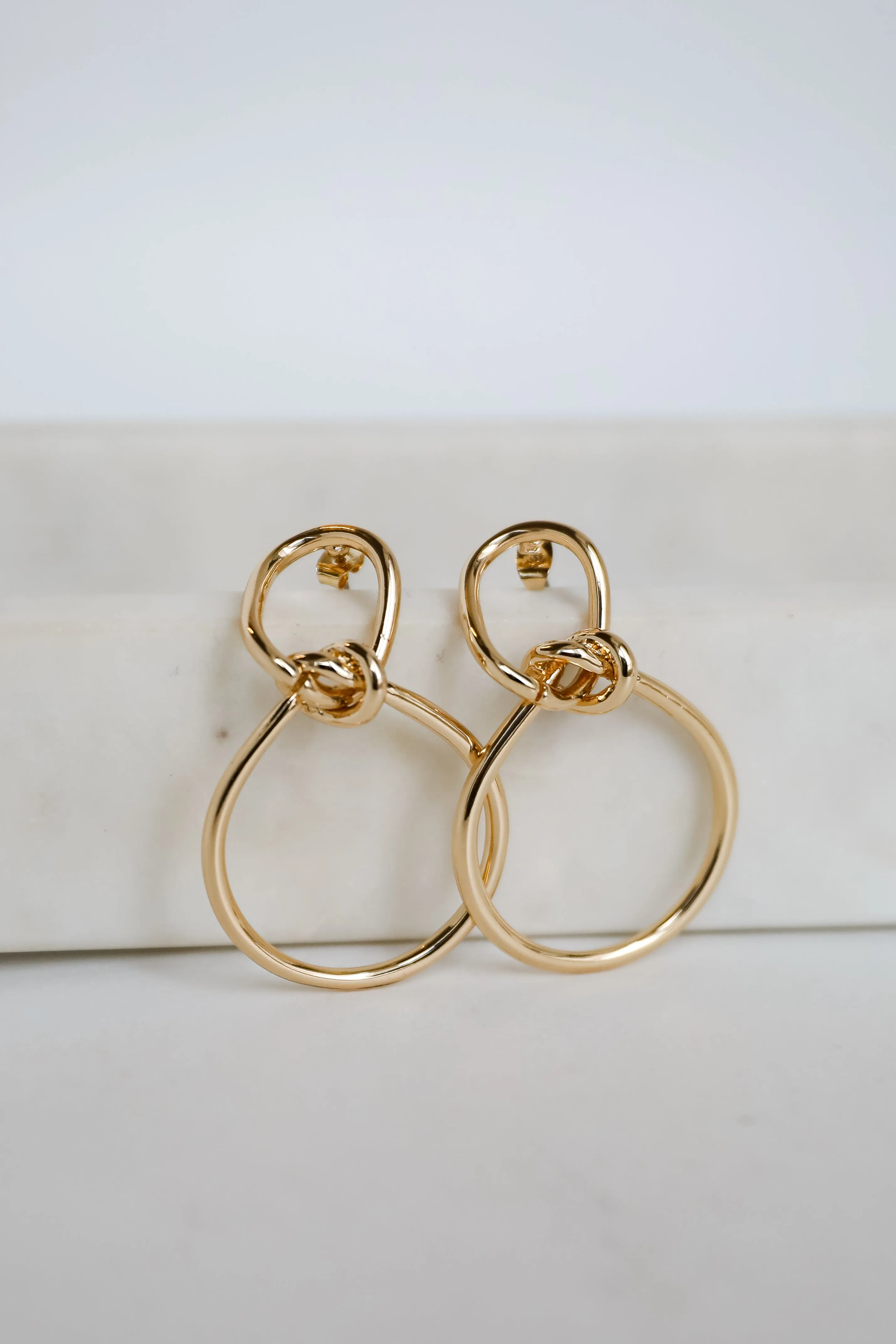 Leah Gold Statement Earrings